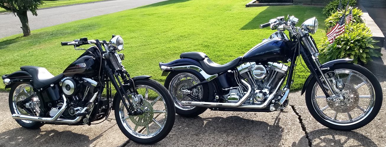 Harley Evolution Exhaust Flange Set fits Big Twin & Sportster evo chopper bobber