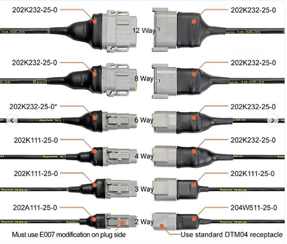 2 3 4 6 8 12 Deutsch DTM Plugs Stamped Pins Contacts Automotive Waterproof 12V